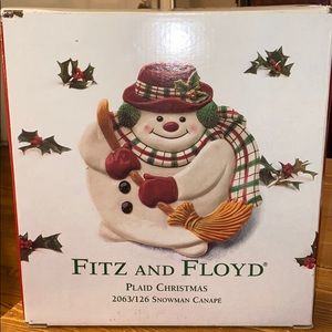 Fitz and Floyd Snowman Canapé